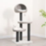 PetPals® Tundra 4-level eco-friendly cat tree with faux-fur platforms, recycled paper rope basket, scratching posts.
