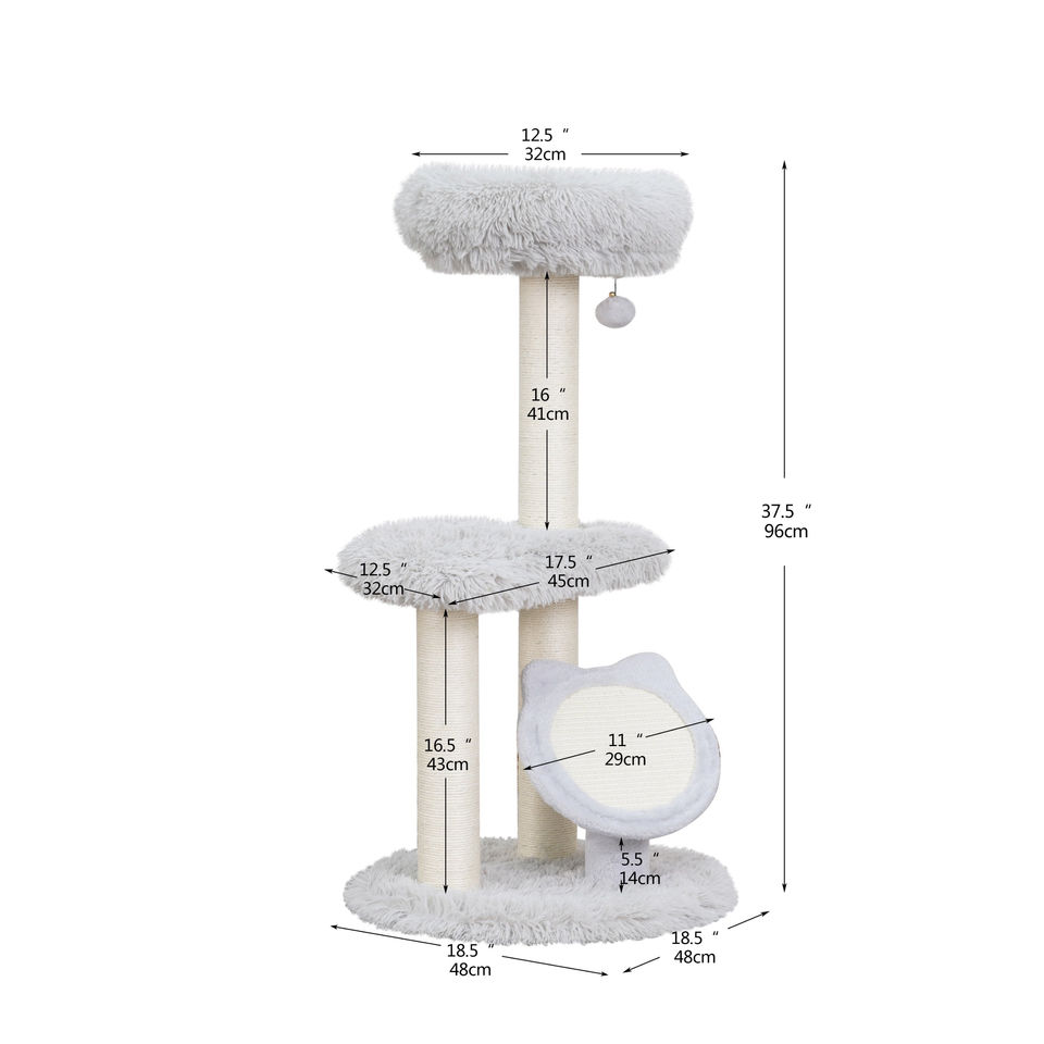 Petpals Rockview PP230409 cat tree with sizes