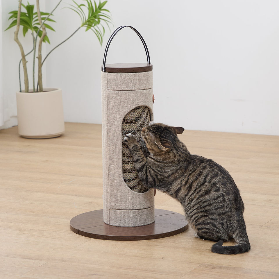 Petpals Eco-Scratcher PP241244 cat using reusable cat scratcher with replaceable recycled cardboard refillable inserts