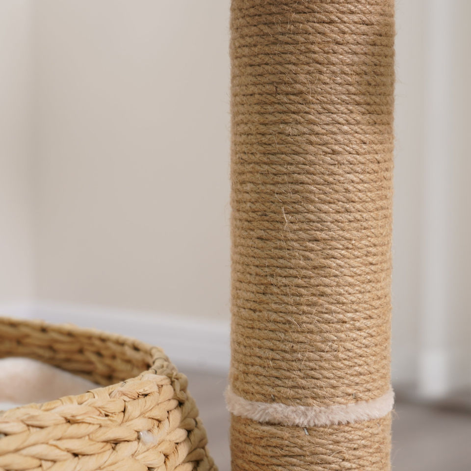 Petpals Cozy V2 PP200155 cat tree with EZ Twist jute scratching post